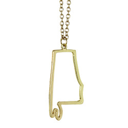 State of Alabama Necklace Gold