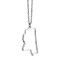 State of Mississippi Necklace Silver