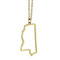 State of Mississippi Necklace Gold