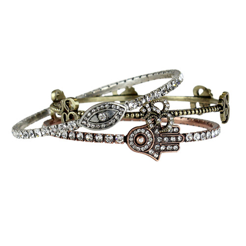 Symbols of Inner Peace Bangle Bracelets
