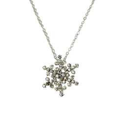 Sparkling Silver Snowflake Necklace