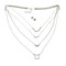Four Layer Crystal Embellished Necklace Silver