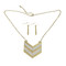 Chevron Shield Necklace and Earrings Set White Howlite Chevron Shield Necklace and Earrings Set White Howlite