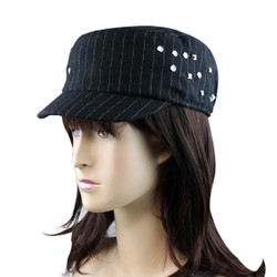 Pinstriped Revolutionary Cap with Studs