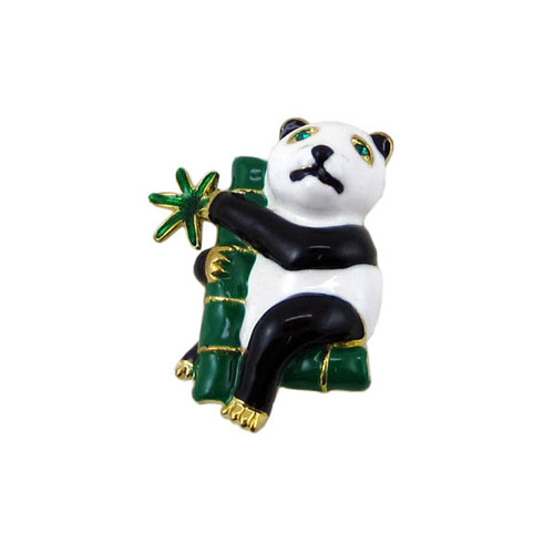 Panda Sitting in Bamboo Tree Pin