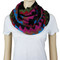 Soft Thin Wave Chevron Pattern Infinity Scarf Pink, Turquoise, Black