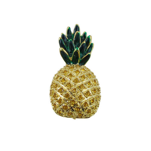 Pineapple Pin Pendant Jeweled