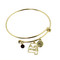 Alabama State Charms Bangle Bracelet Gold