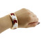 Chevron Elastic Bangle Bracelet Red & White