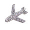 Rhinestone Encrusted Airplane Pin