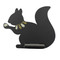 Squirrel Tablet / iPad Holder Wood Stand Black