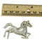 Wild Galloping Horse Crystal Brooch and Pendant