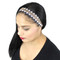 Beaded Navaho Design Headband Black and White