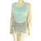 Crochet Fringe Poncho Top Beige Crochet Fringe Poncho Top Beige