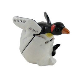 Penguin Hatching Trinket Box Bejeweled