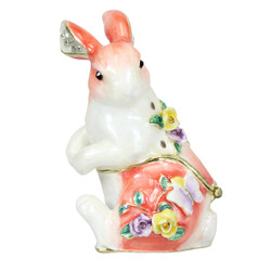 Cristiani Floral Bunny Trinket Box