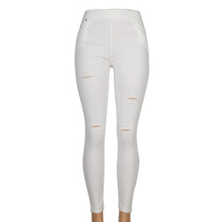 Distressed Sexy Stretch Jeggings White
