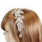 Crystal Flowers Tri-Level Hair Comb Silver