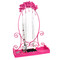 Hot Pink Flower Jewelry Rack with Tray