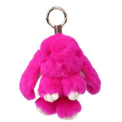 Rexy Rabbit Keychain Purse Charm Hot Pink