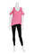 Pink Cold Shoulder Short Sleeve Top (S/M)