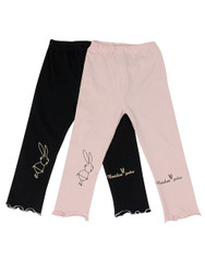 Ultra Soft KidsCotton Capri Bunny 2 Pack Pink/Black 18M