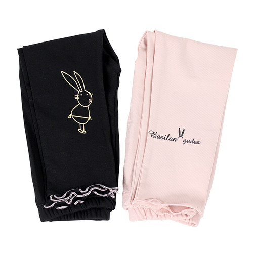 Ultra Soft KidsCotton Capri Bunny 2 Pack Pink/Black 2T