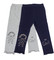 Ultra Soft KidsCotton Capri Cute Girl 2 Pack Grey/Navy 18M