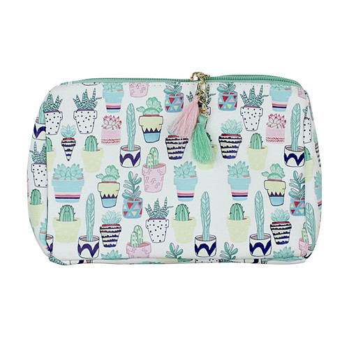 Succulents Print Multiuse Bag Tassels