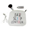 Eat Sleep Contour Canvas Makeup Bag