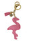 Pink Flamingo Rhinestone Key Chain with Padded Felt Backing