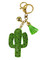 Cactus Rhinestone Key Chain with Padded Felt Backing