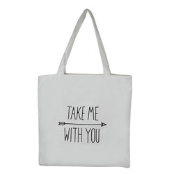 Take Me with You Flannel Tote Bag