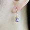 Cubic Zirconia Teardrop Earrings Lavender