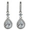 Cubic Zirconia Teardrop Earrings Silver