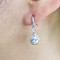 Cubic Zirconia Teardrop Earrings Silver