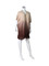 Short Sleeve Knitted Long Cardigan with Tassels Ombre Beige Brown