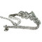 Cubic Zirconia and Crystals Link Bracelet Silver