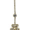 Cubic Zirconia Flower Layered Bracelet Long Chain Gold
