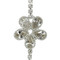 Cubic Zirconia Flower Layered Bracelet Long Chain Silver