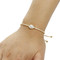 Oval-Cut Cubic Zirconia Friendship Slider Bracelet Gold