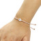 Oval-Cut Cubic Zirconia Friendship Slider Bracelet Rose Gold