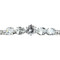 Round-cut and Pear-Cut Cubic Zirconia Tennis Chain Bracelet Silver