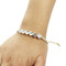 Round-cut Cubic Zirconia Tennis Chain Bracelet Double Row Gold