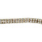Round-cut Cubic Zirconia Tennis Chain Bracelet Double Row Gold