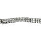 Round-cut Cubic Zirconia Tennis Chain Bracelet Double Row Silver