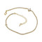 Cubic Zirconia Geometric Layered Bracelet Long Chain Gold