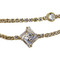 Cubic Zirconia Geometric Layered Bracelet Long Chain Gold