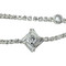 Cubic Zirconia Geometric Layered Bracelet Long Chain Silver