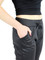 Fleece Lined Half-Stripes Sports Pants Black and White